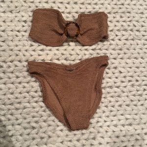 Hunza G strapless bikini